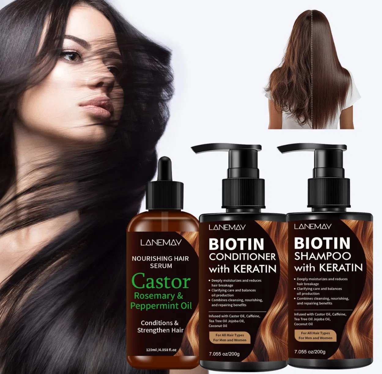 Online Wholesale and Retail Keratin Treatment for Hair Straightening Straightener Keratin Protein Collagen Hair Treatment Shampoo and Conditioner Set