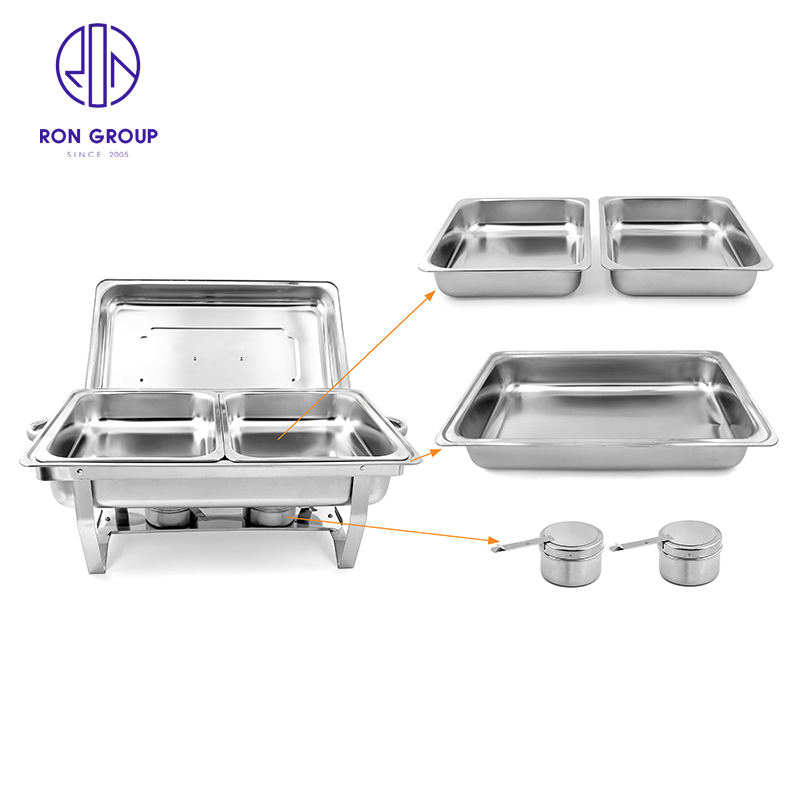 High Quality Stainless Food Warming Pot Buffet Dining Stove Chafing Dish for Hotel Restaurant Wedding Party