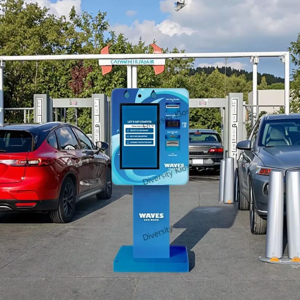 Intelligent Car Wash Pay Station Kiosk with Banknote Acceptor and POS Terminal