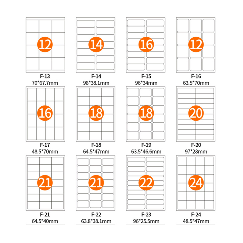 8.5"X5.5" Half Sheet A4 Adhesive Shipping Labels 80GSM Paper