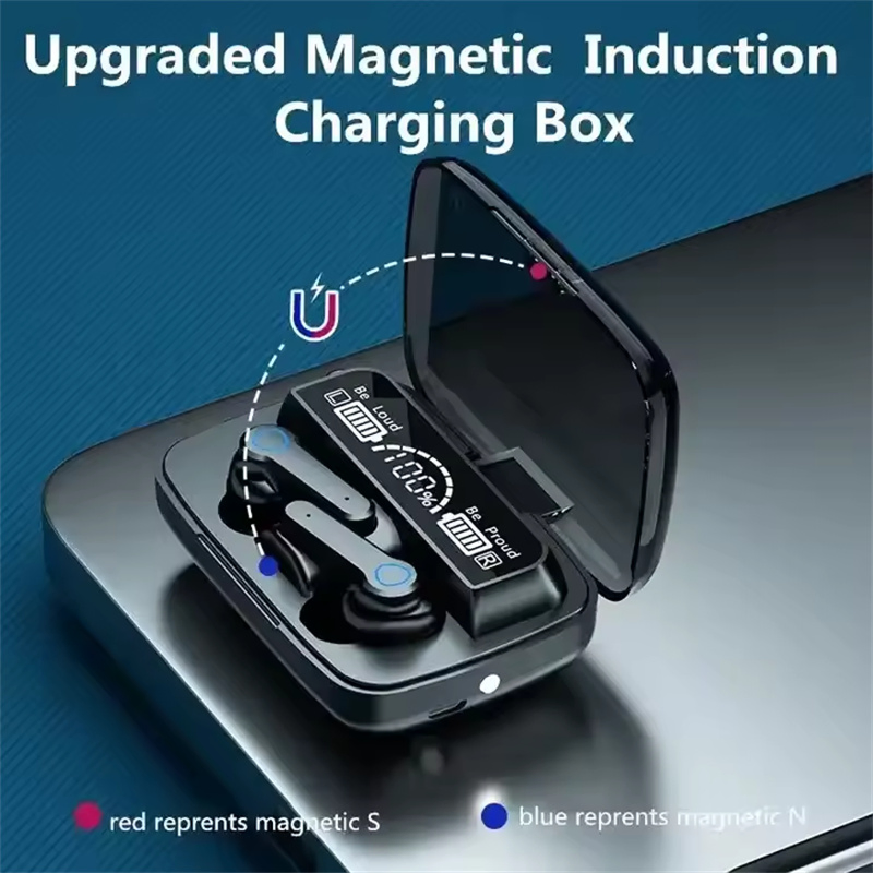 Беспроводные наушники M19 TWS 5.3 с дисплеем, защита IPX7