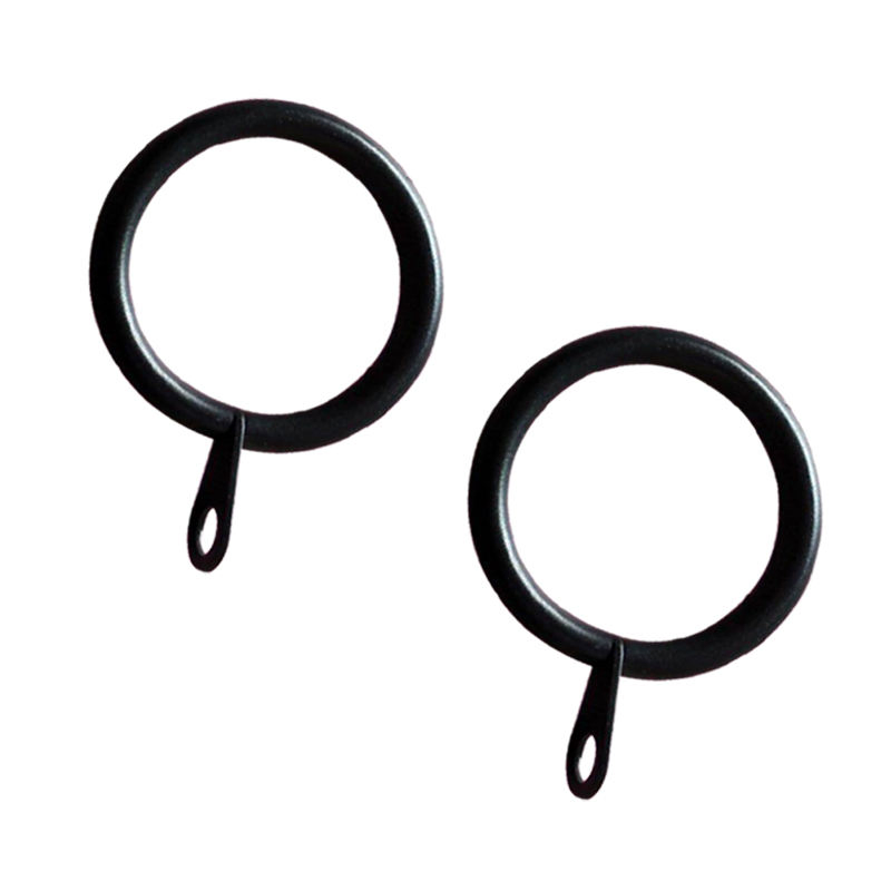 Matt Black Metal Curtain Rod Pole Rings Curtain Rod Pole Rings