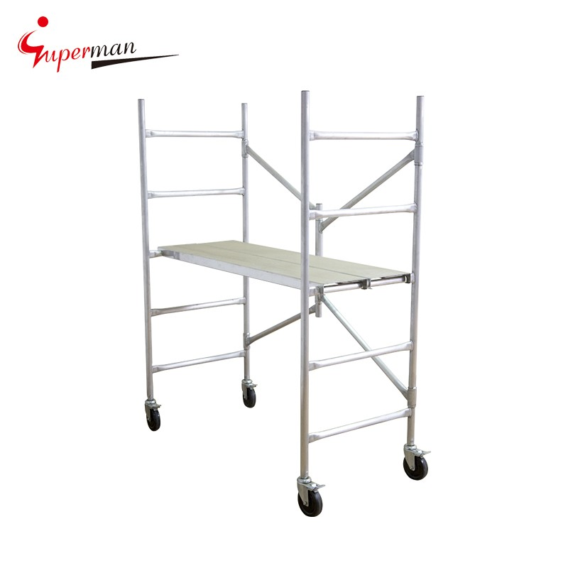 Sturdy Mobile Scaffolding Ladder for Efficient Construction Tasks