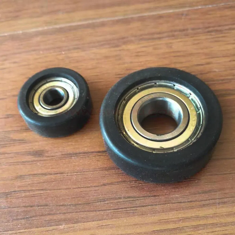 Polyurethane Coated Rubber Casters Wheels, Small Solid Rubber Wheel for Toys