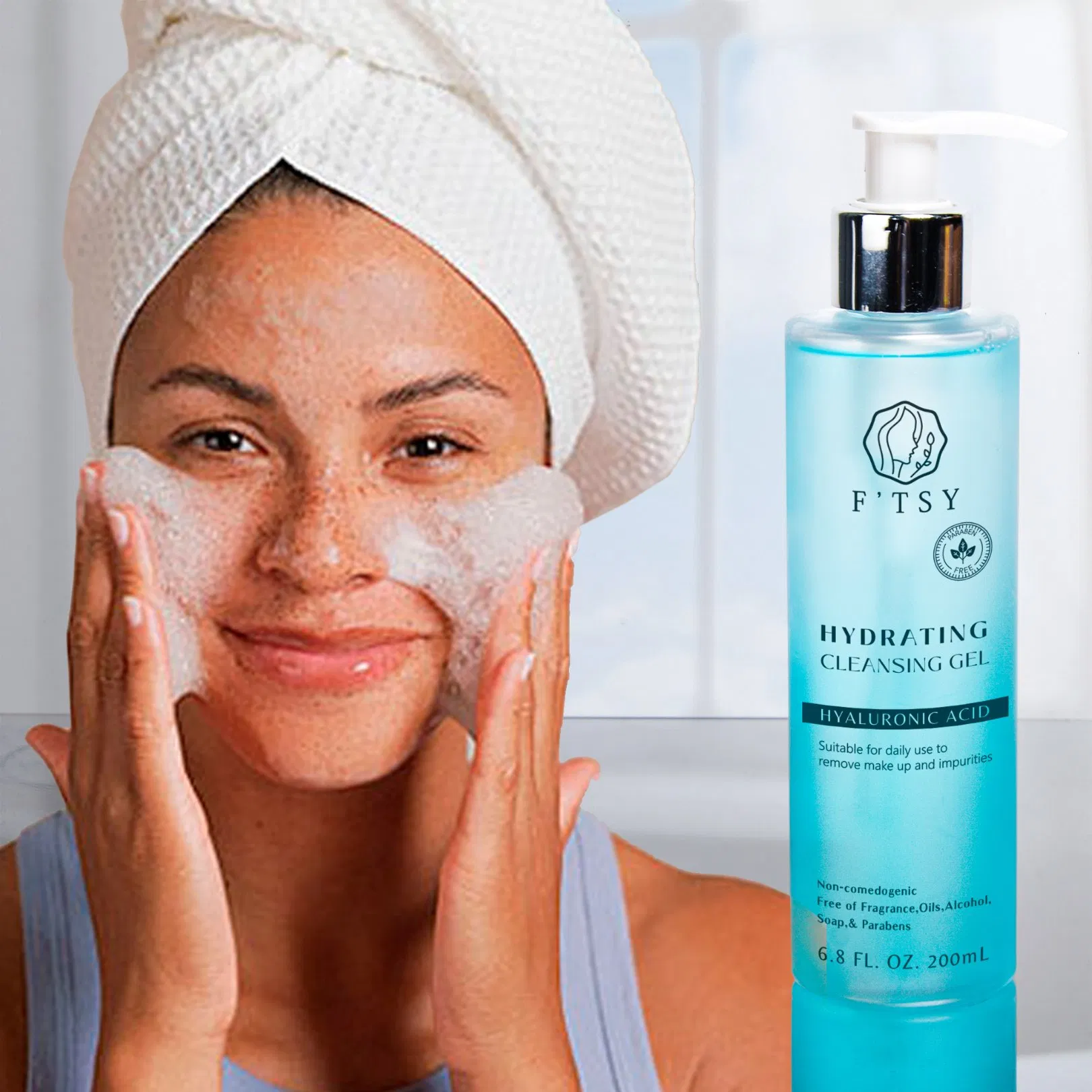 OEM/ODM Natural Face Care Purifying Foaming Facial Cleanser Refreshing Moisturizing Makeup Remove Face Wash for Oily Skin