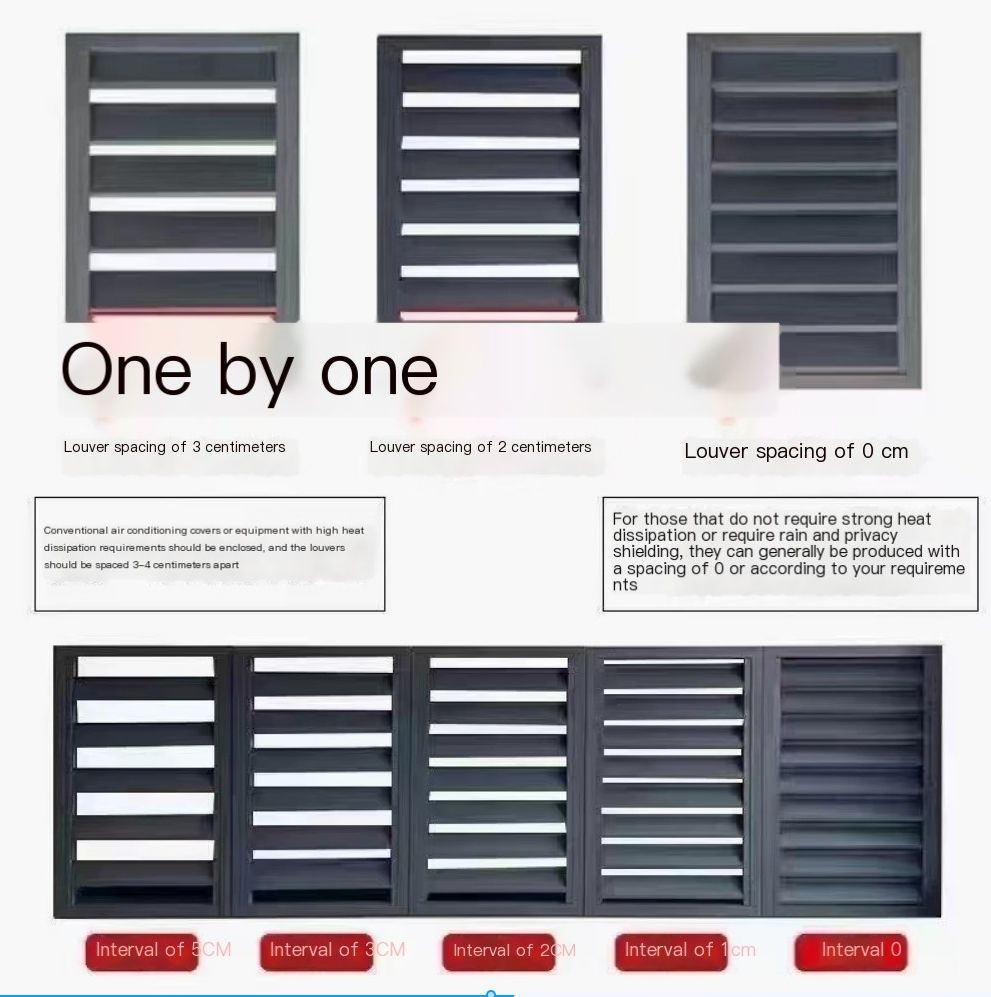Custom Designed Aluminum HVAC Air Diffuser Louver Plantation Shutter Vent Cover for Air Conditioner Ventilation System