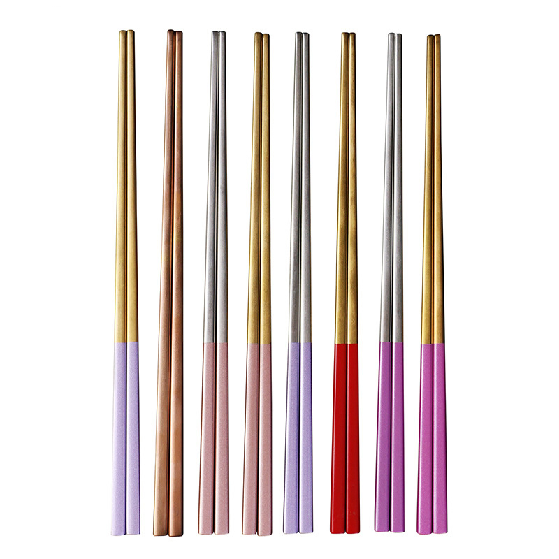 Hotel Supplies Gold Plated Tableware Stainless Steel Chopsticks