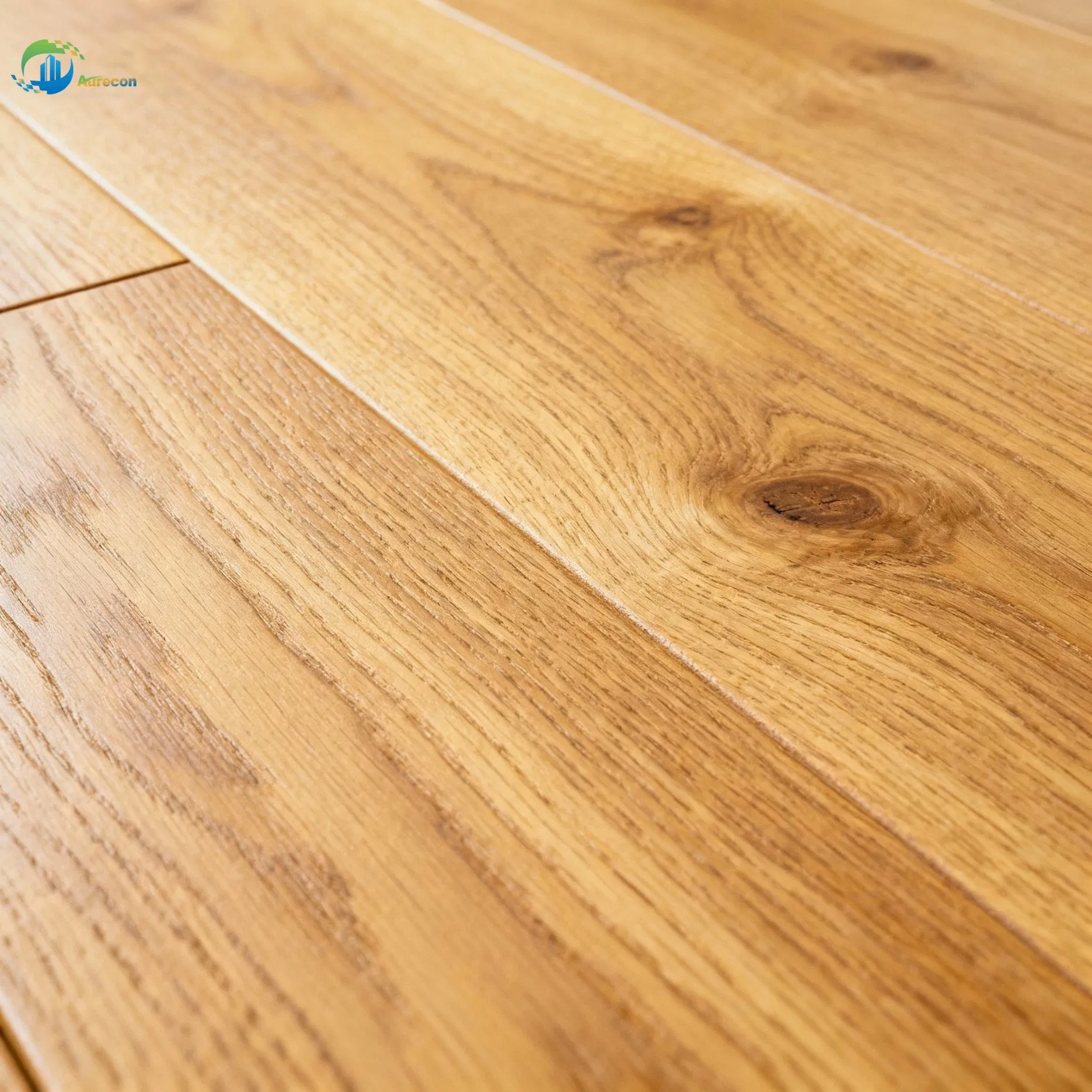 3-Layer Solid Wood Oak Engineered Flooring - Moisture-Proof Office & Hotel Locking Type