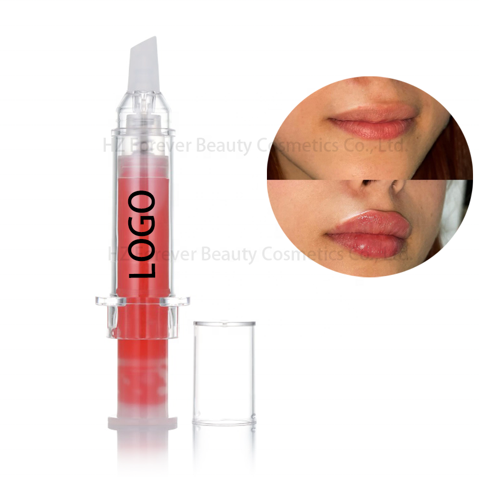 Quickly Effect Fruit Flavor Pink Clear Lip Volumizer Fuller Visible Volume Lip Plumper Gloss