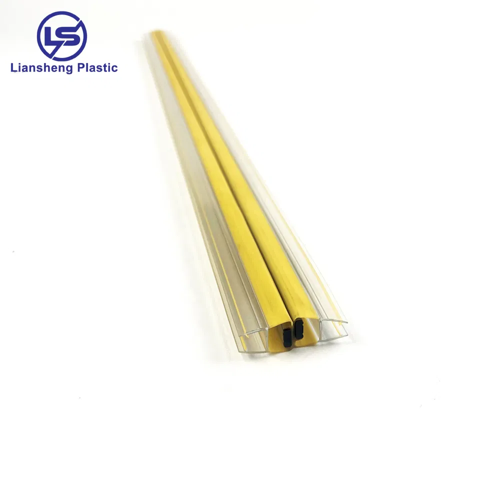 180 Degree Magnetic Seal Strip PVC Shower Room Glass Door Sealing Strips