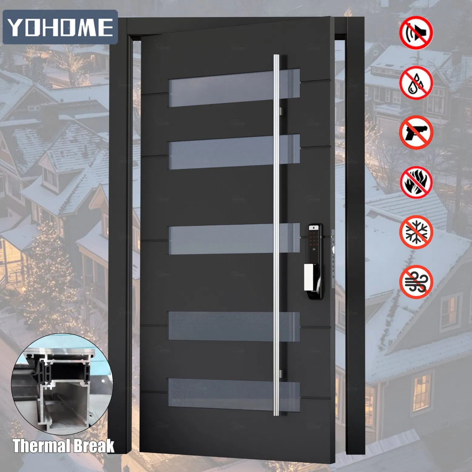 Входная металлическая дверь Yohome с защитой и отделкой