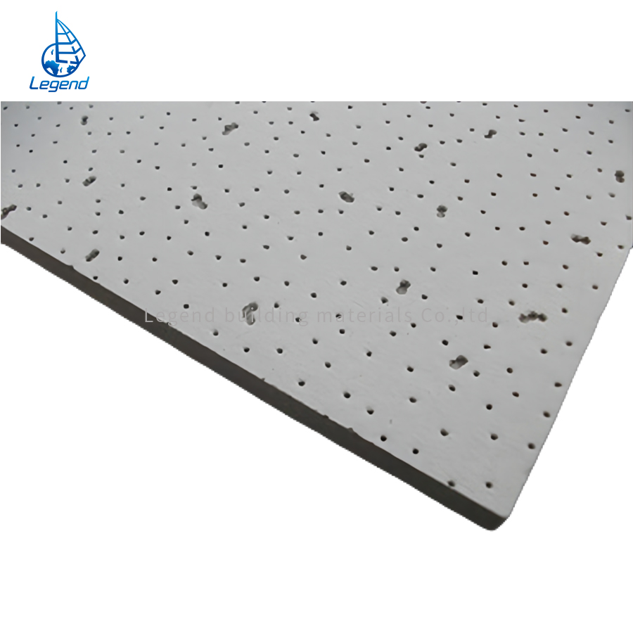 Heat Insulation Noise Reduction Coference/Living/Offices Rooms Exhibtion Hall False Ceiling Mineral Fiber Board