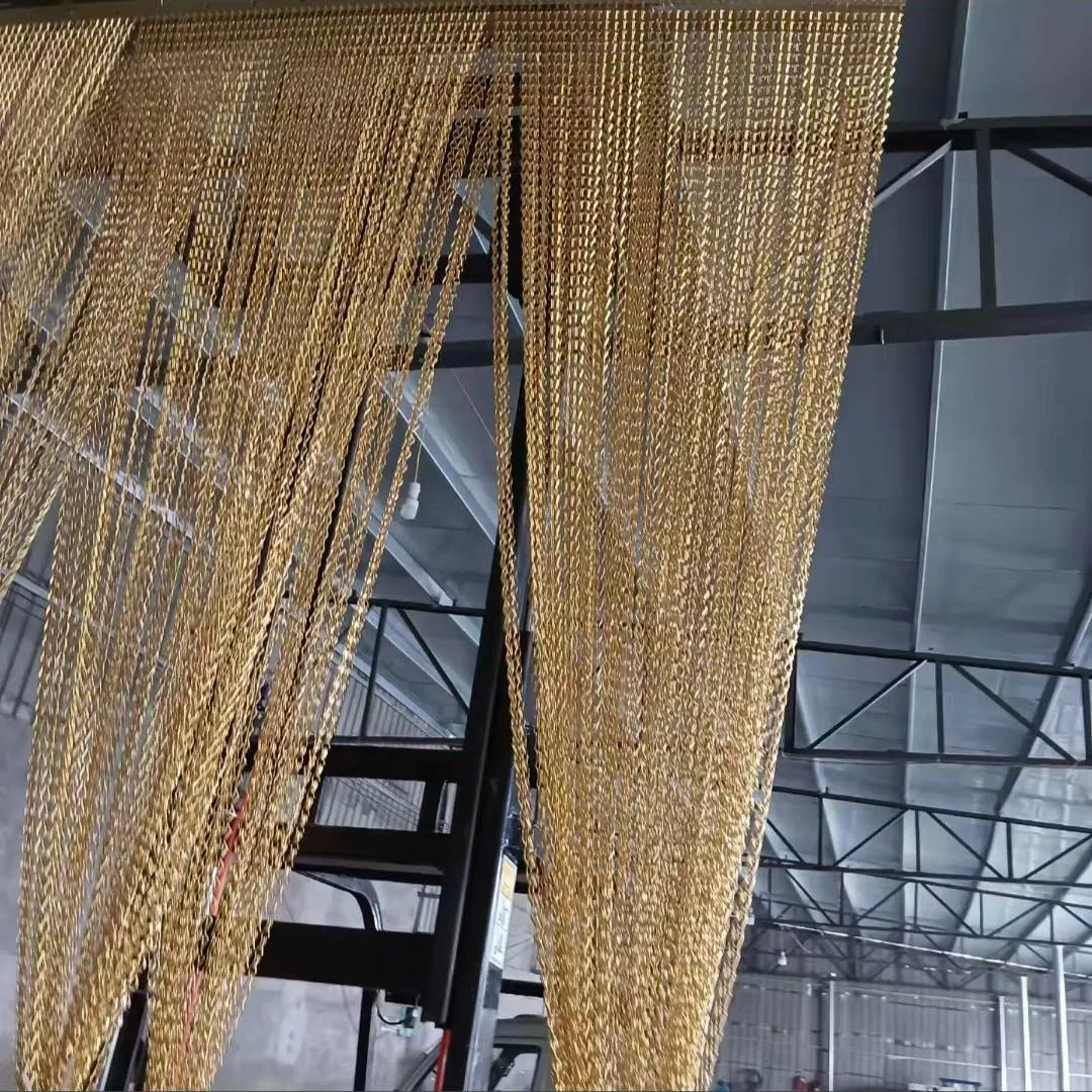 Decorative Metal Wire Chain Mesh for High-End Mall Storefront Facade & Wall Decoration