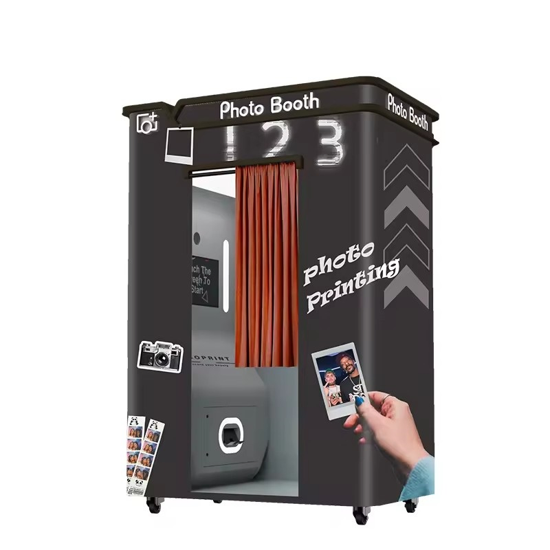 New Design Photo Booth Vending Machine with Printer and Social Media Photo Booth Machine