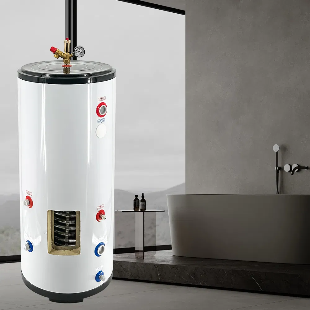 China Dimei 300 Liters Pressure Heat Pump Buffer Tank with Heat Exchanger Coil