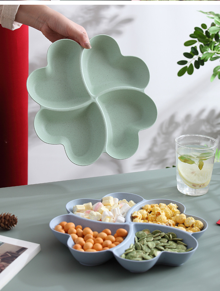 Modern Design Colorful Plastic Dinner Food Platter Tray for Wedding Movie Night Buffet & Snack Salads Candies Plate Serving Dish