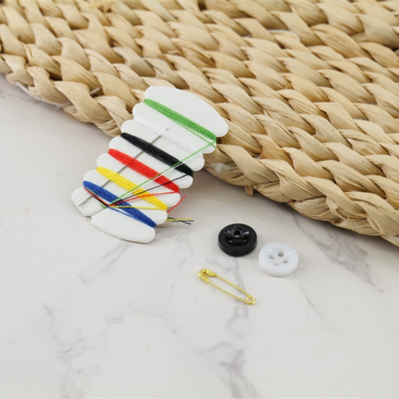 Hotel Sewing Kit for Guest Convenience with 6 Color Threads
