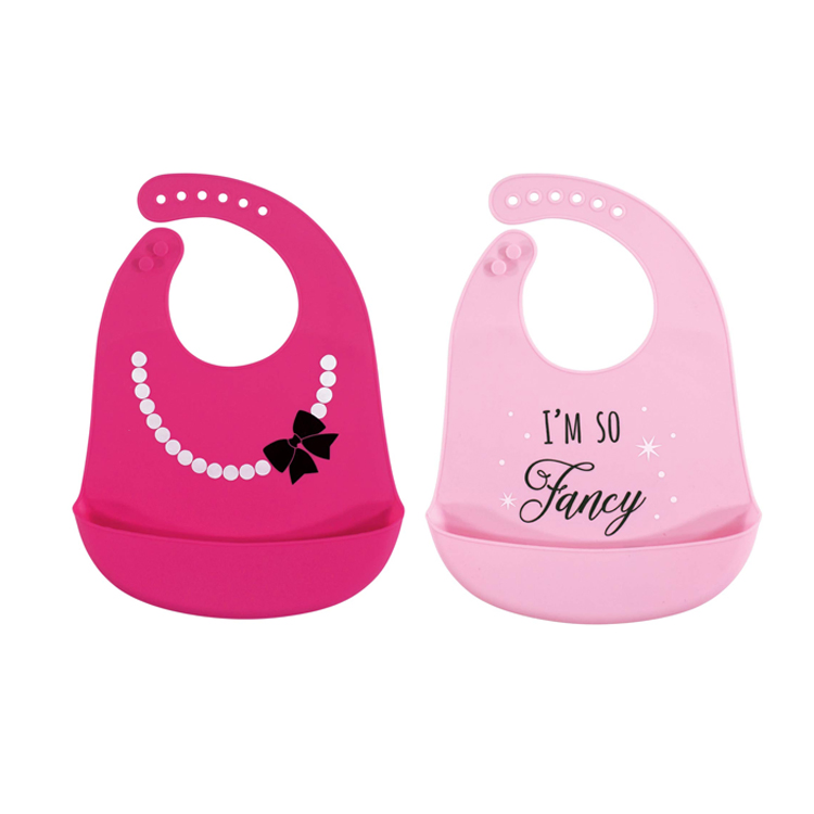 Soft and Adjustable Baby Feeding Bib Waterproof Silicone Baby Bib