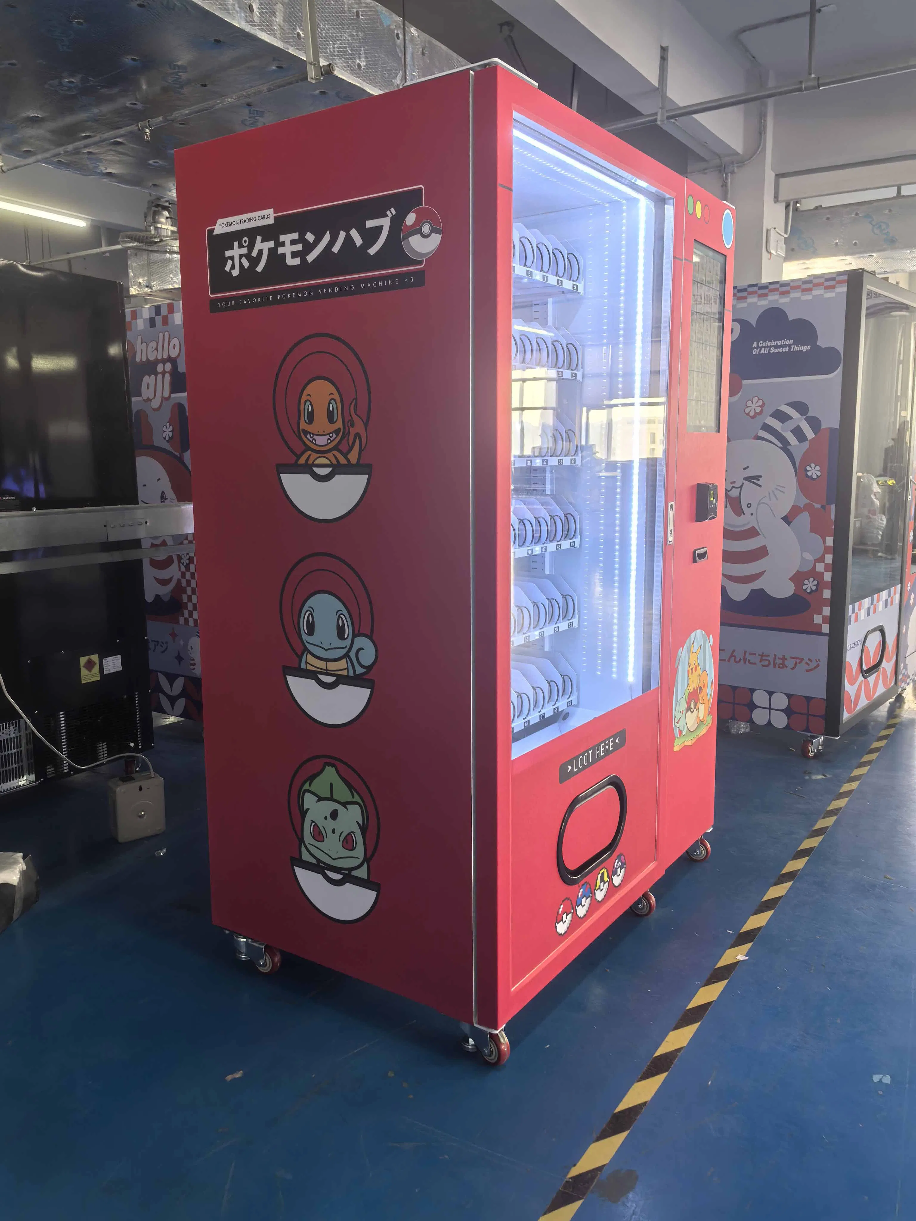 Weimi Automatic Pokemon Vending Machine Trading Card with Custom Sticker Japan Australia Market