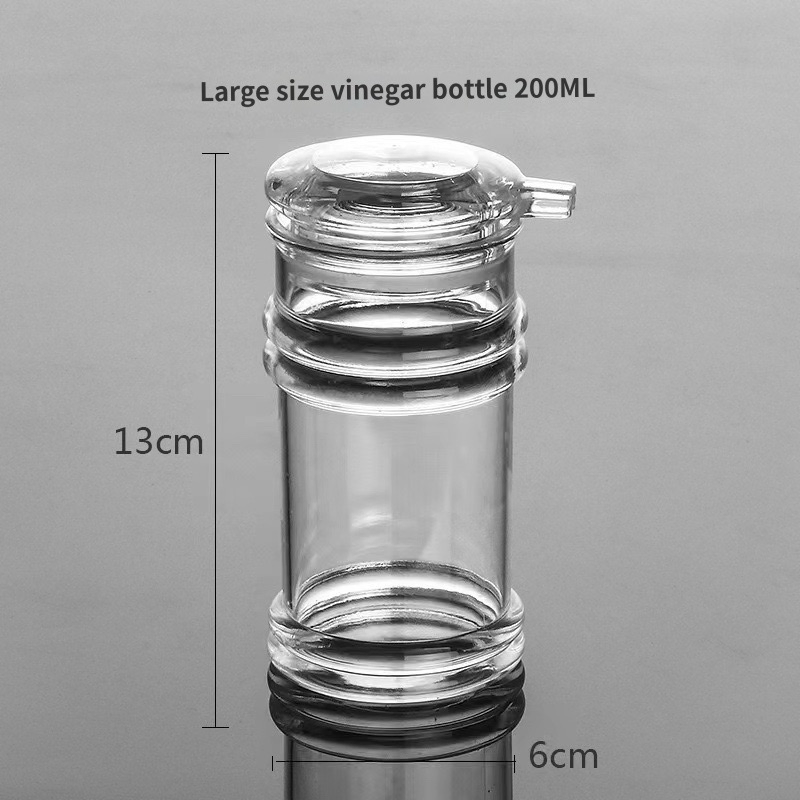 Wholesale Kitchen Utensils Seasoning Bottle Transparent Plastic Acrylic Cruet for Soy Sauce Oil