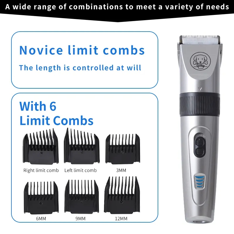 Wholesale Customization Ceramic Blade Powerful Rechargeable Professional Dog Hair Clippers Grooming Pet Clippers