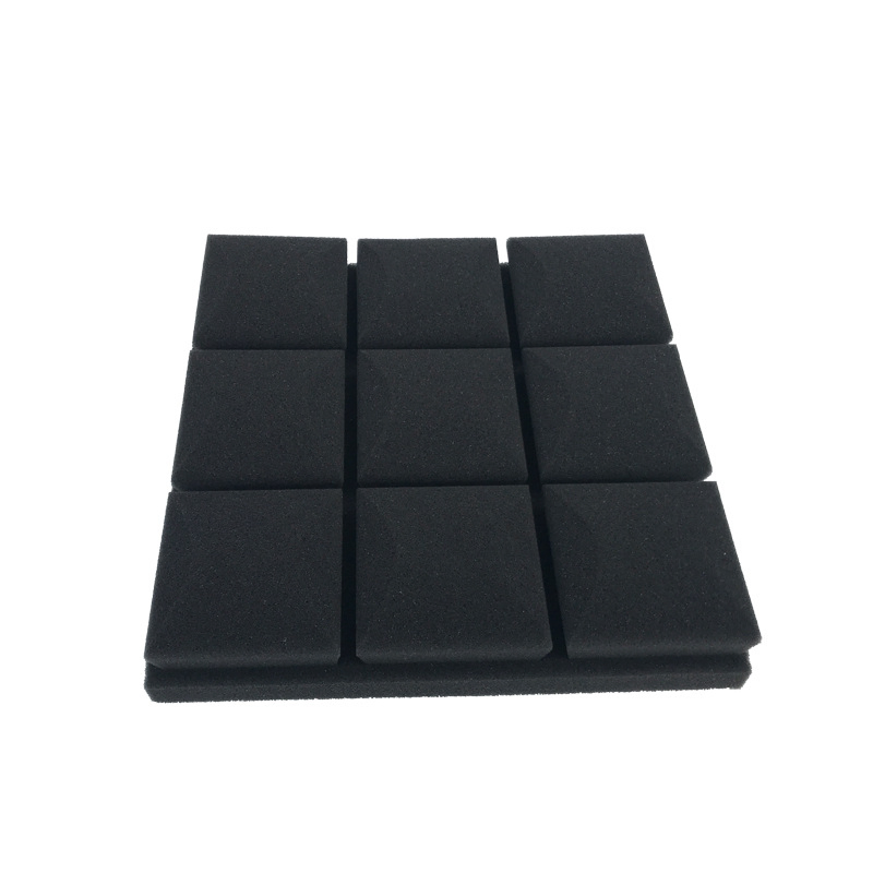 High Density Black Waterproof Wedges Acoustic Foam 30X30cm Studio KTV Sound Proof Wall Panel Sound Acoustic Foam Ceiling