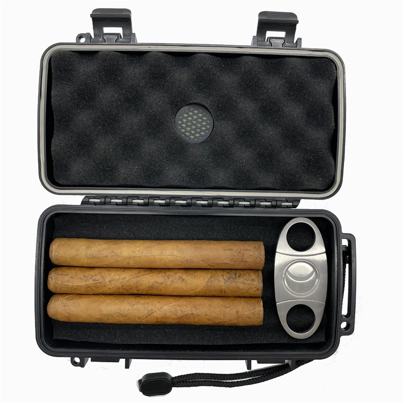 Hot Selling Travel Cigar Humidor Plastic Cigar Case Portable Waterproof Cigar Box