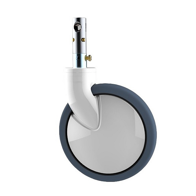 Medical Hospital Bed Swivel Caster with Low Noise and High Bear Capacity, TPU Large Wheels for Medical Facilities and Instruments with Low Attrition and Noise
