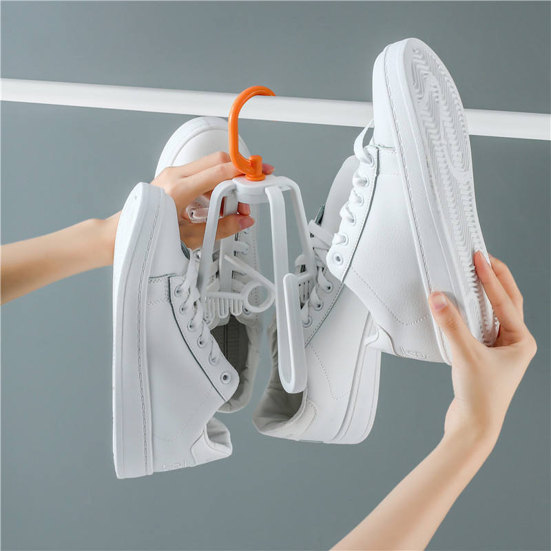 Plastic Shoe Hanger 360 Degree Rotating Drying Folding Hanging Racks Shoe Holder