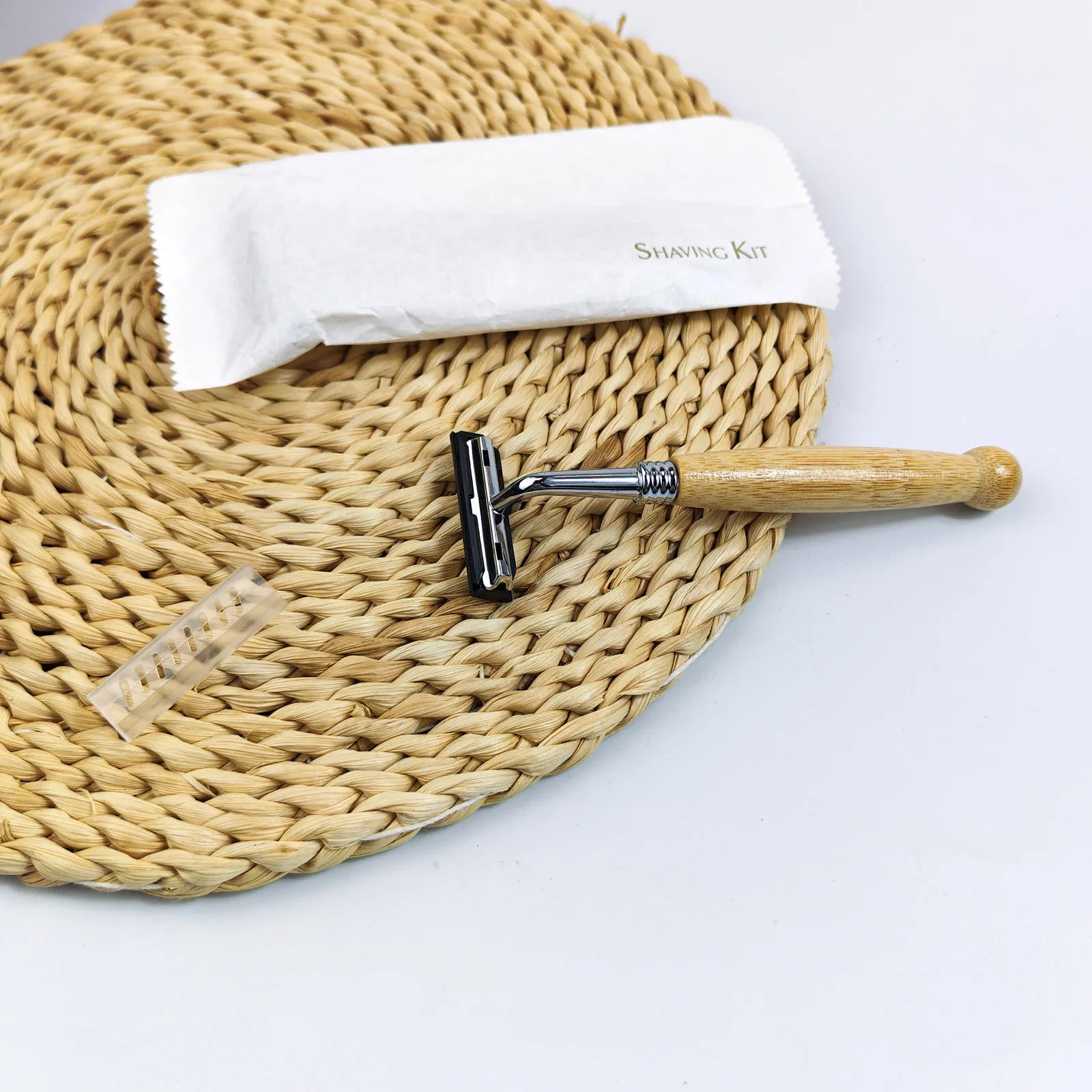 Eco-Friendly Biodegradable Bamboo Double-Blade Stainless Steel Shaver Razor