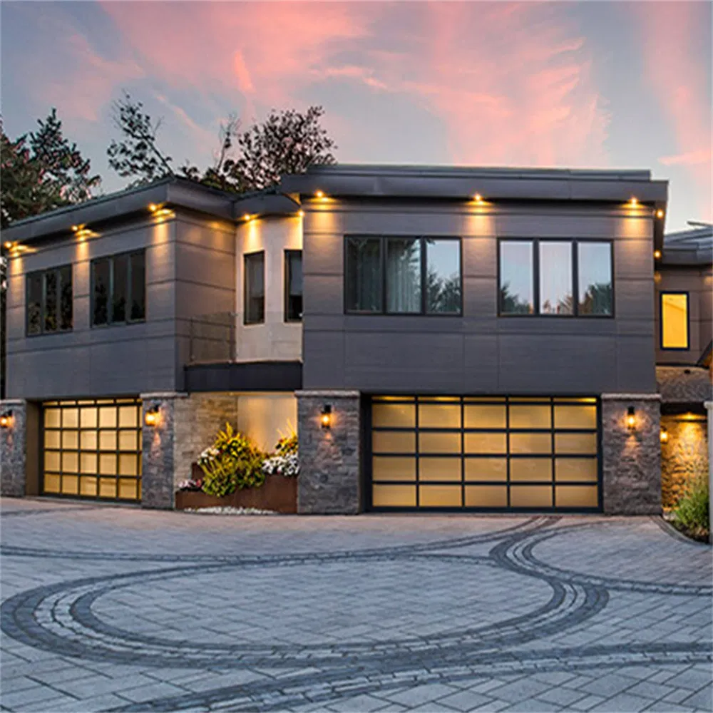 Modern Aluminum Overhead Glass Automatic Rapid Roller Garage Spiral Sectional Section Door