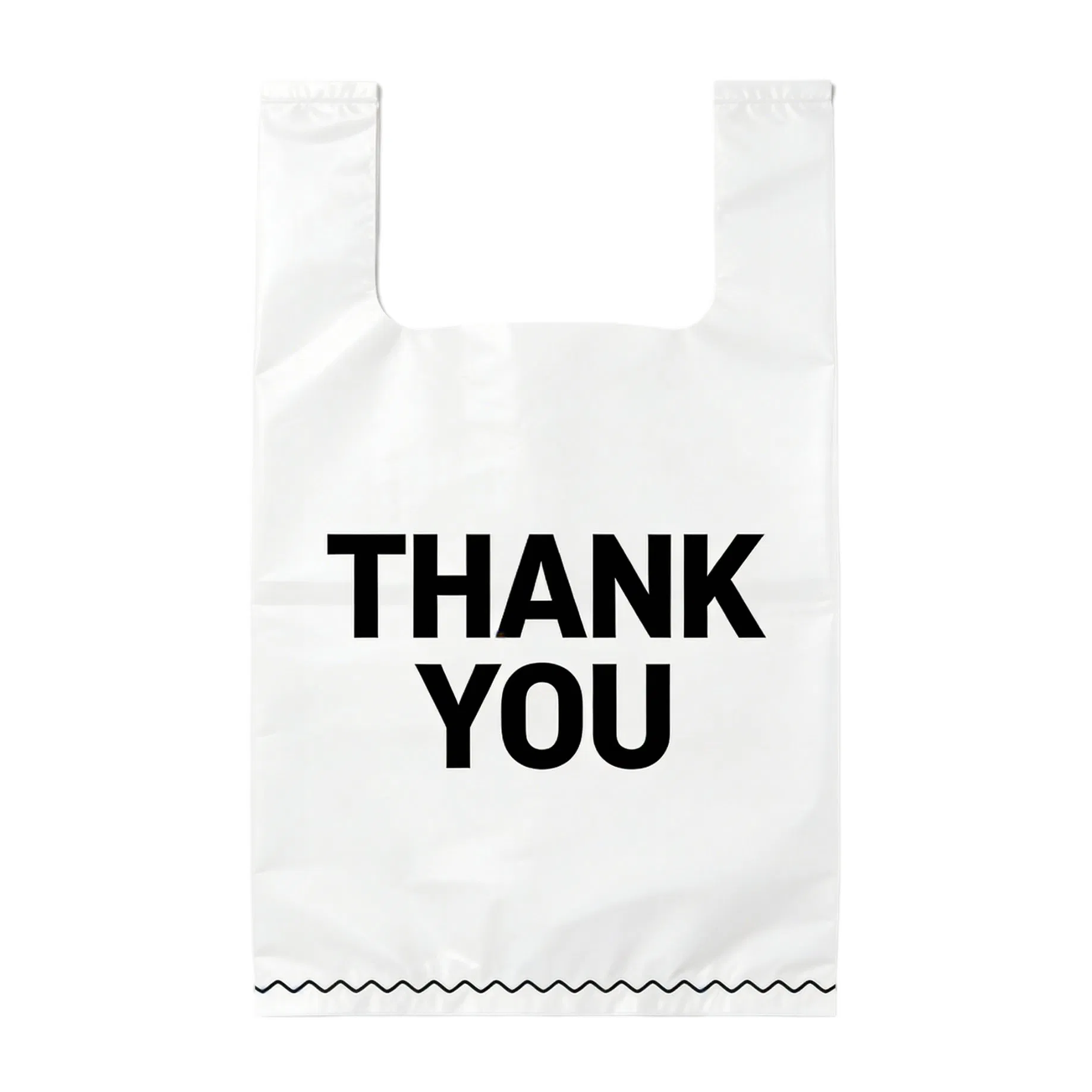 Eco-Friendly Biodegradable Thank You T-Shirt Plastic Vest Bags for Retail