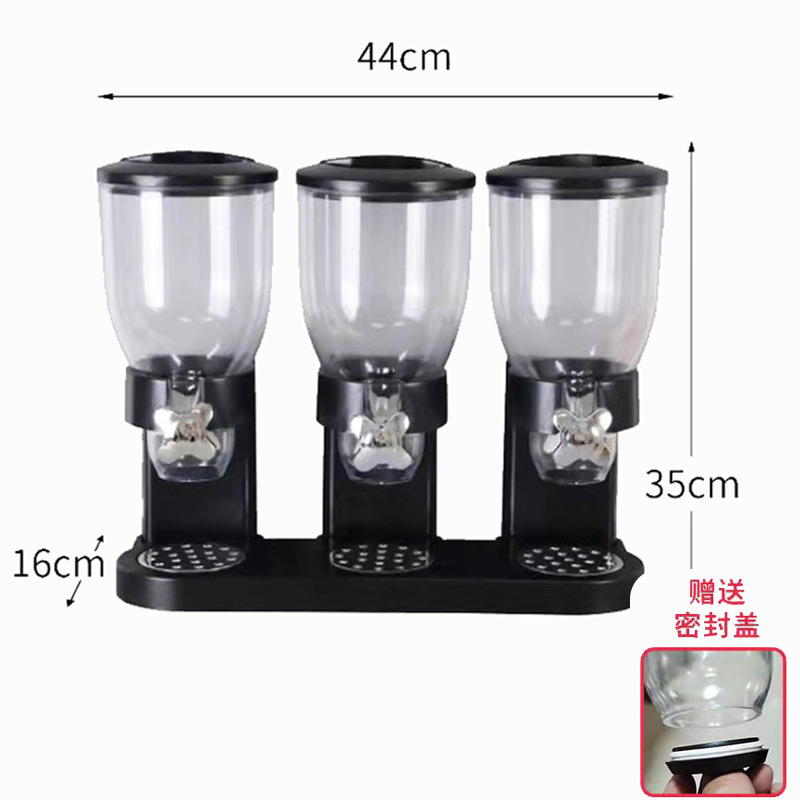 Cereal Dry Food 3 Pieces Snack Organizer Containers Dry Food Dispenser Storage with Lids for Kitchen