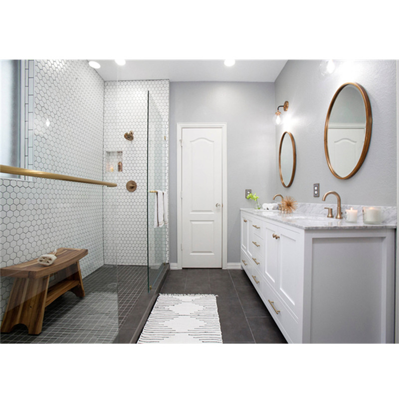 Brush Nickel/Black Finish Stainless Steel Interior Sliding Glass Barn Door