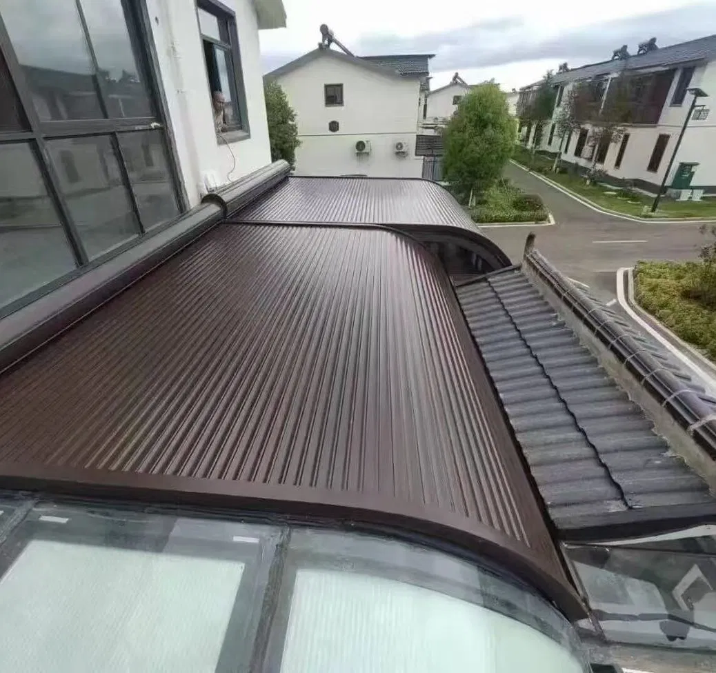 Customized Modern Design Electric Remote-Controlled Sunshade Roller Shutter, Safe and Heat-Insulating, High-Quality Aluminum Alloy Canopy