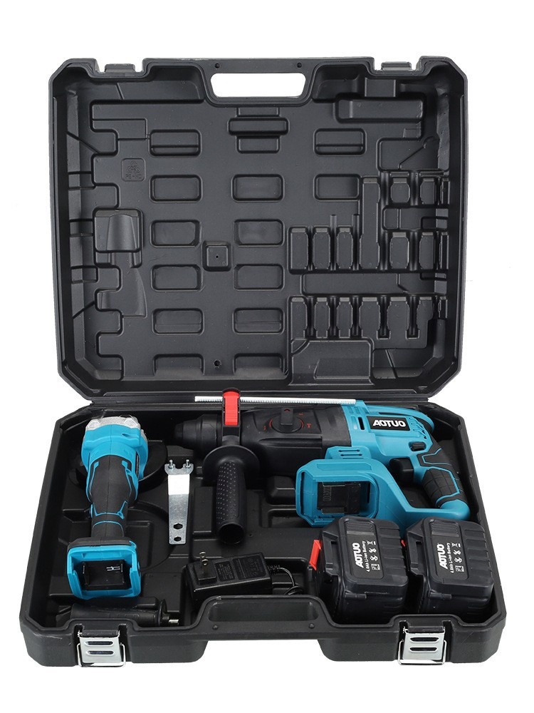 Powerful Angle Grinder and Electric Hammer Set with Batteries