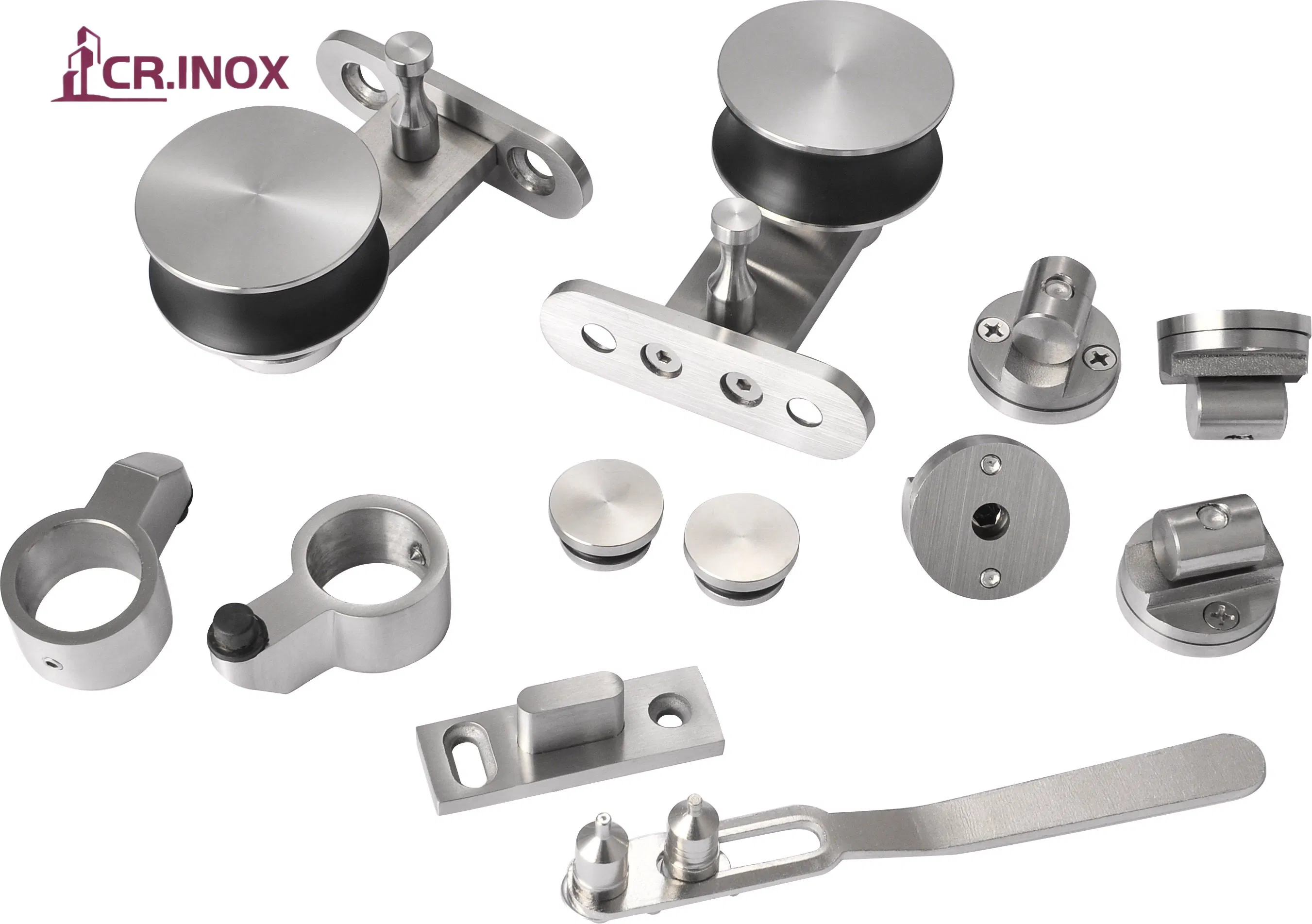 Stainless Steel Shower Glass Sliding Door Fitting Hardware Wooden Door Fitting