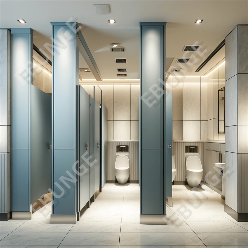 HPL Panel Commercial Bathroom Public Toilet Cubicle Water Resistant Office Toilet Partition