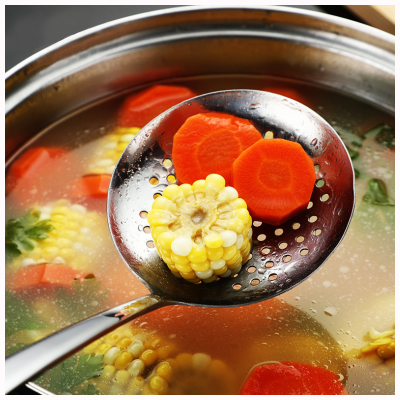 7PCS Stainless Steel Kitchenware Set Long Shovel Skimmer Soup Ladles Cooking Utensils