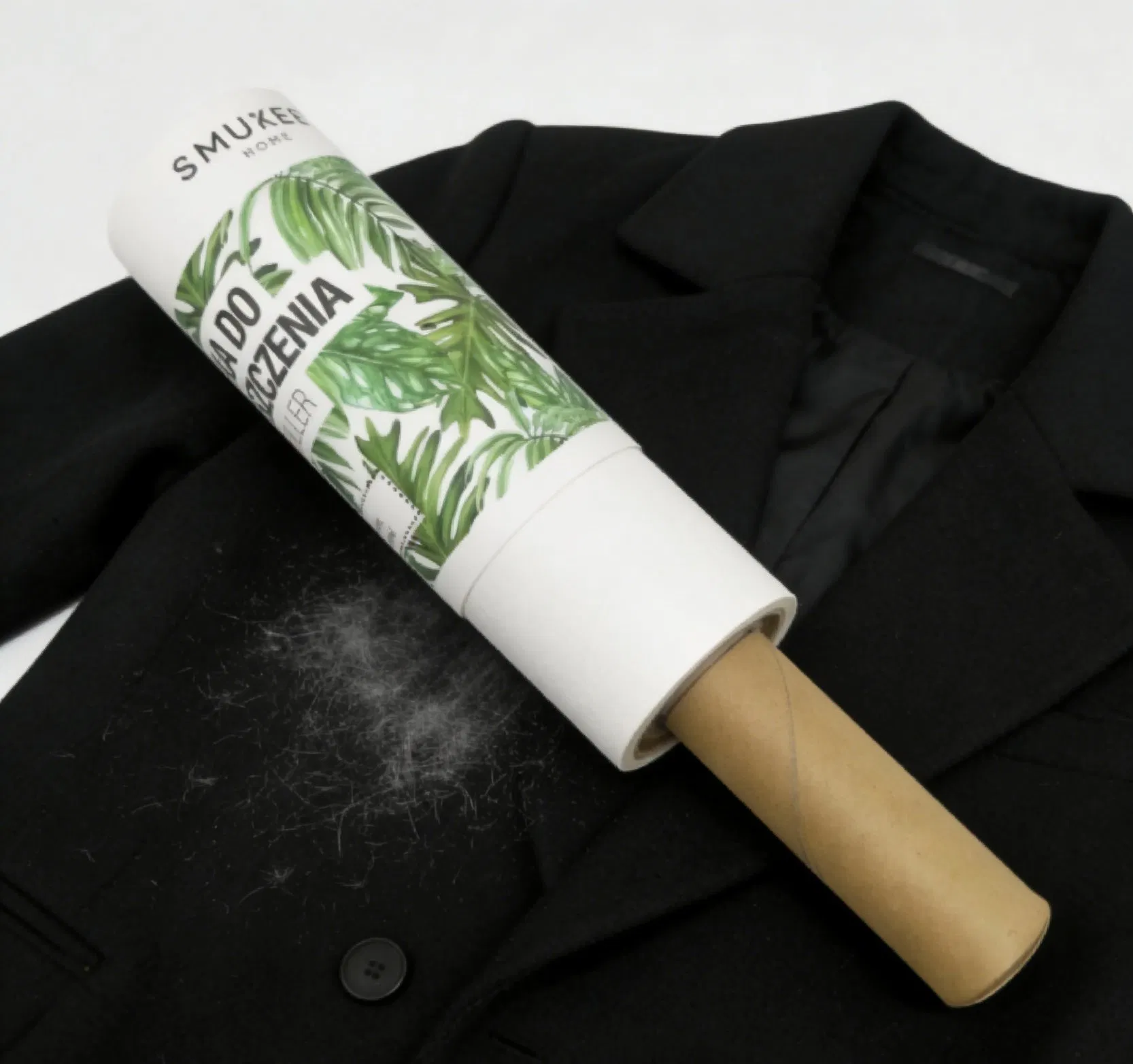 Smuxee Home Lint Roller with Tropical Leaf Design - Reusable Sticky Roller for Clothes, Sofa and Carpet Cleaning