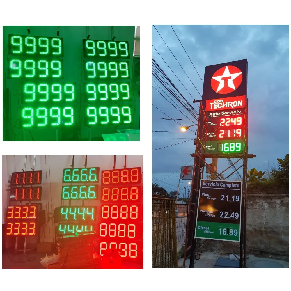 12inch 7 Segment LED Display LED Digital Petrol Station Gas Price Displays