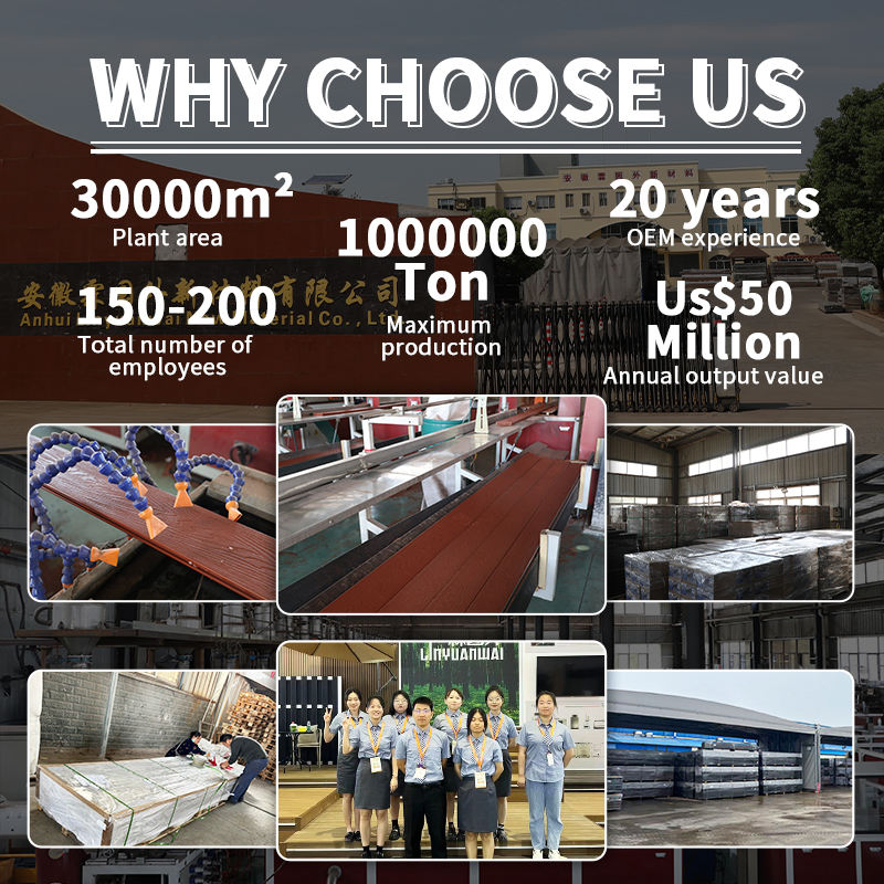 Wood Plastic Composite Fence Garden Private Fadeless Windproof WPC Fence