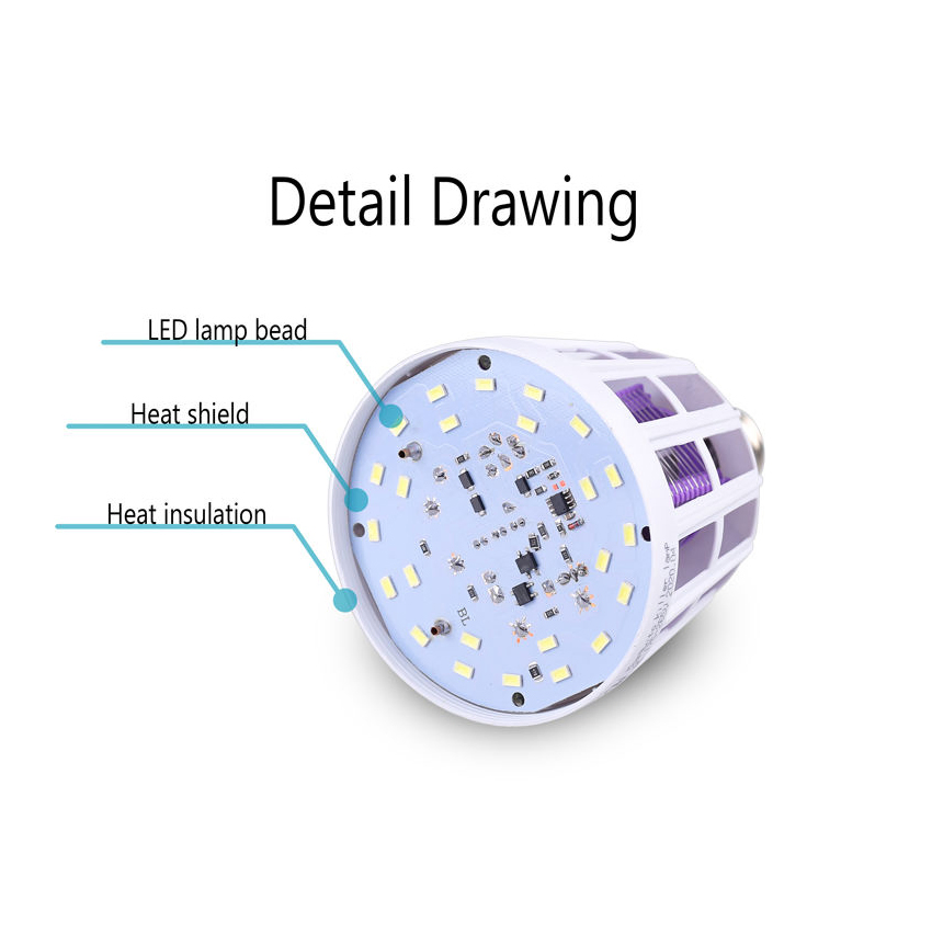 Mosquito Lamp Killer Repellent Trap Lighting Bulb Pest Control Bug Zappers Lights