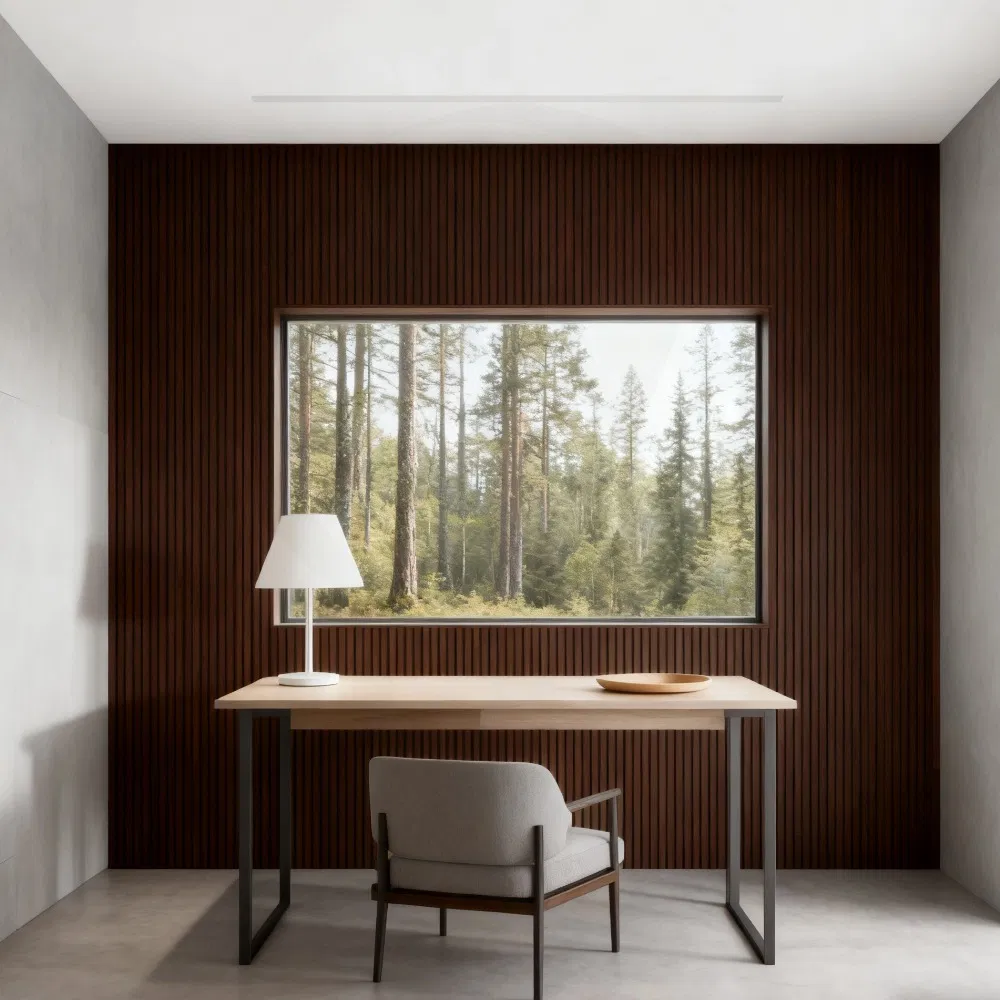 Reasonable Price Soundproof Wood Veneer Slat Acoustic Panel