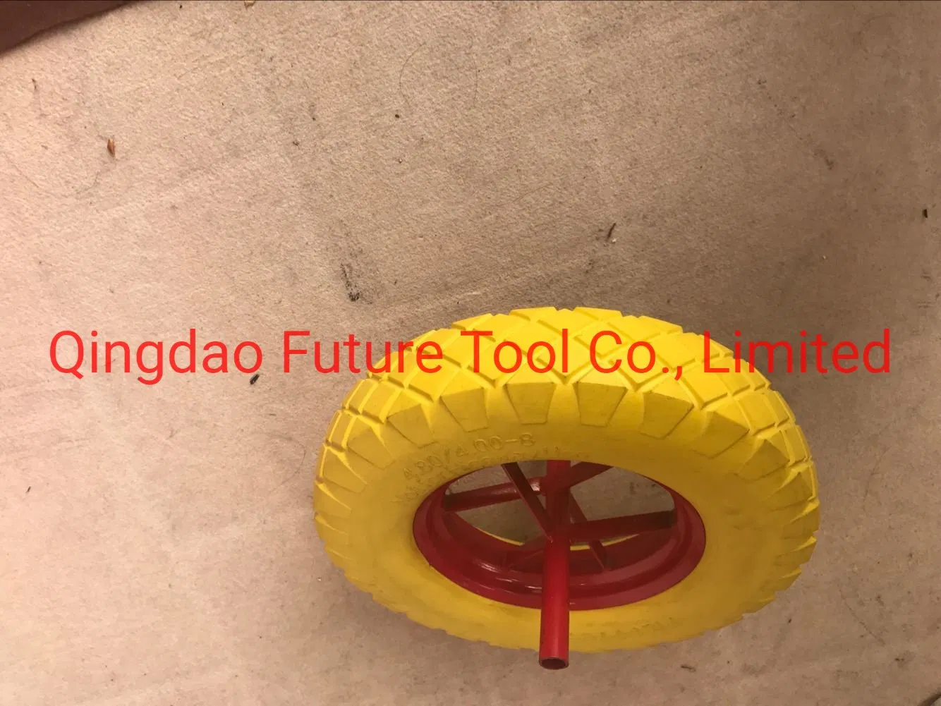 Heavy Duty Steel Material 4.80/4.00-8 PU Flat Free Wheel