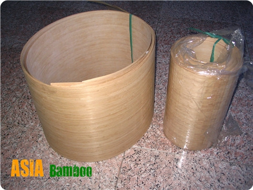 2500X430X0.6mm Caramel Vertical Bamboo Veneer with Paper or Backing Fleece Backing