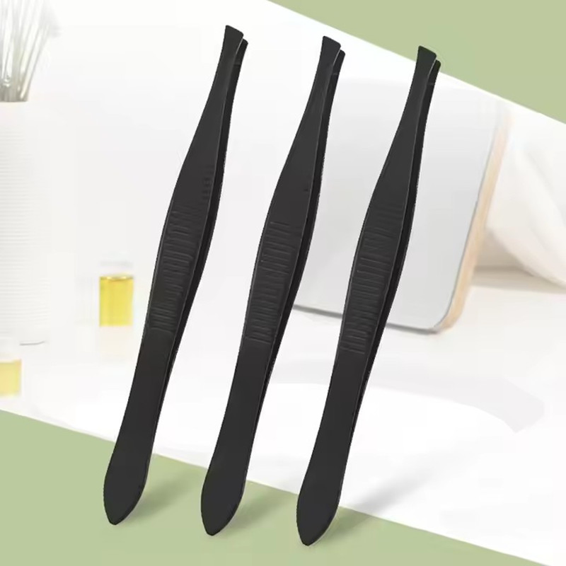 Slant Stainless Steel Men's Eyebrows Beard Mustache Facial Ingrown Hair Remover Tweezers