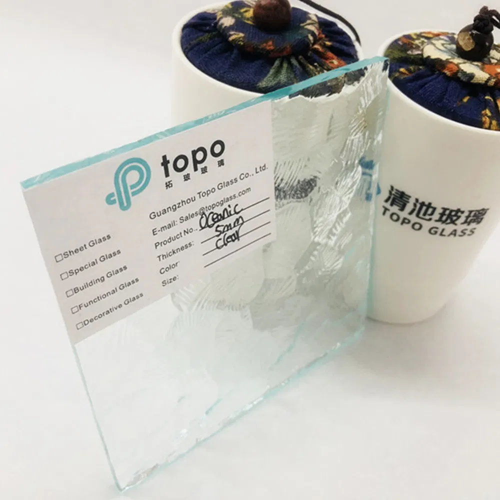 8mm Guangzhou Translucent and Not See-Through Oceanic Pattern Glass (CP-TP)
