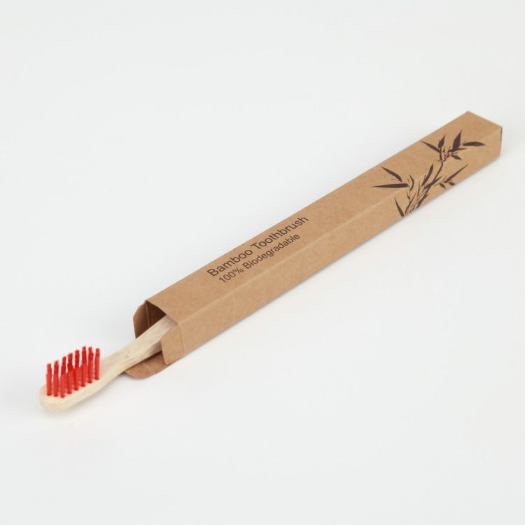 Castor Oil Bristle 100% Biodegradable Bamboo Toothbrush Eco Friendly