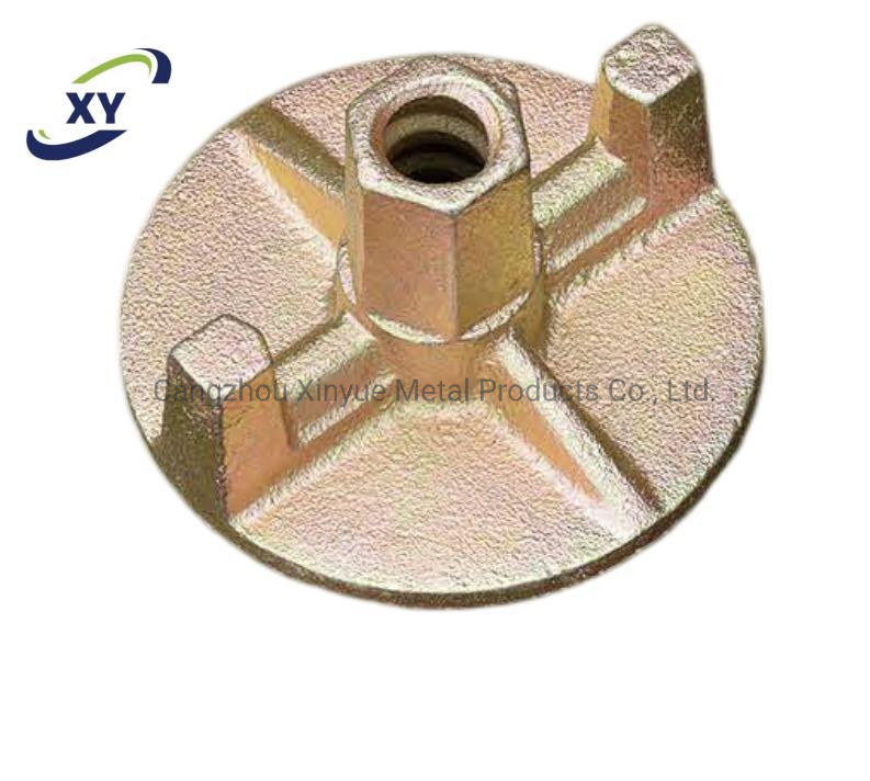 Formwork Scaffolding Scaffold Building Construction Forged Casted Wing Nut Swivel Anchor Tie Rod Nut Square Slope Waller Plate Round Nut with Concrete Formwork